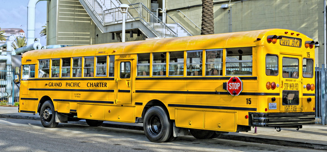SCHOOL BUS LONG BEACH CALIFORNIEN USA